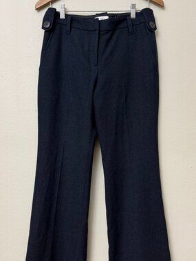 Ann Taylor Loft Navy Blue Wool Blend Trouser Pants 4